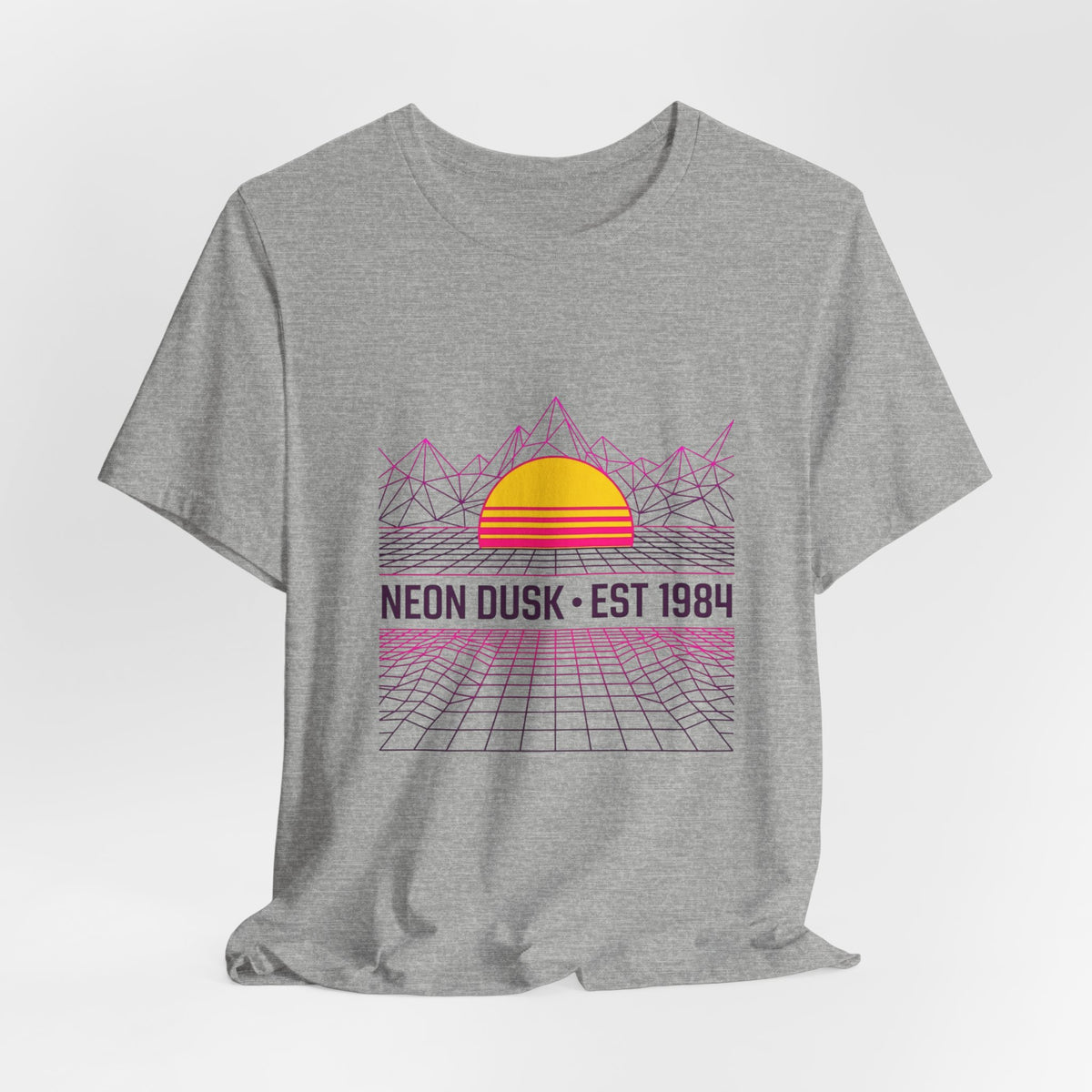Neon Dusk Retro Sunset Tee — "Neon Dusk • Est 1984"