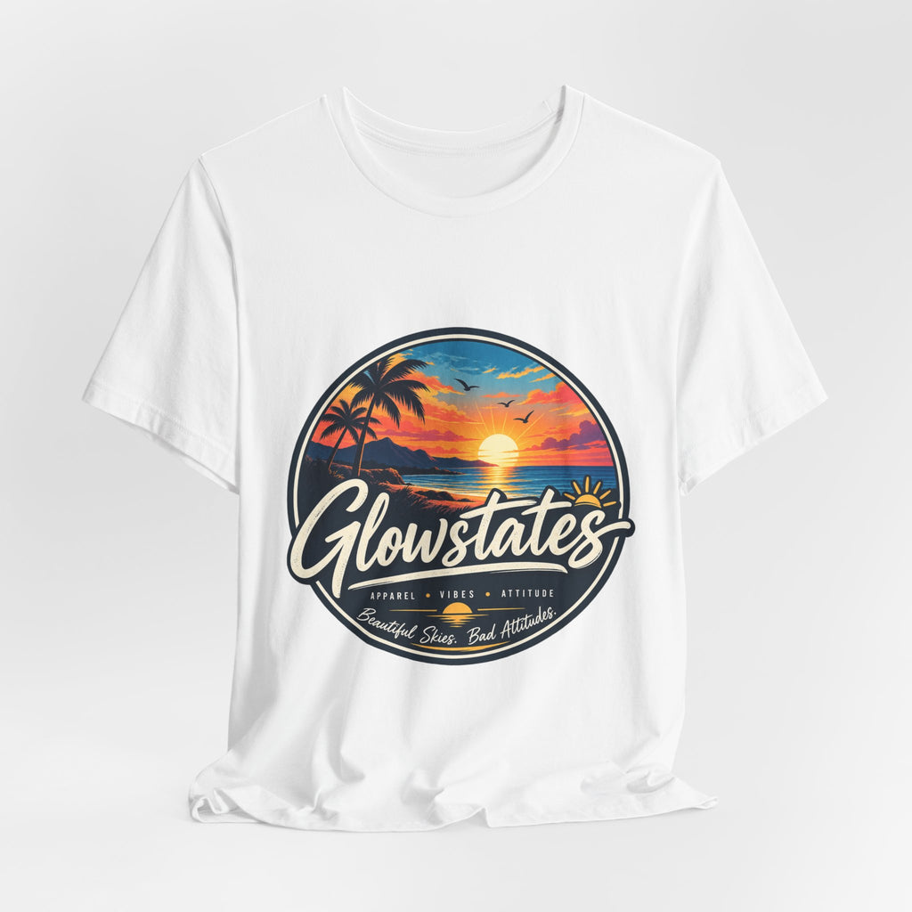 T-Shirt — 'Glowstates' Sunset Beach Graphic Tee