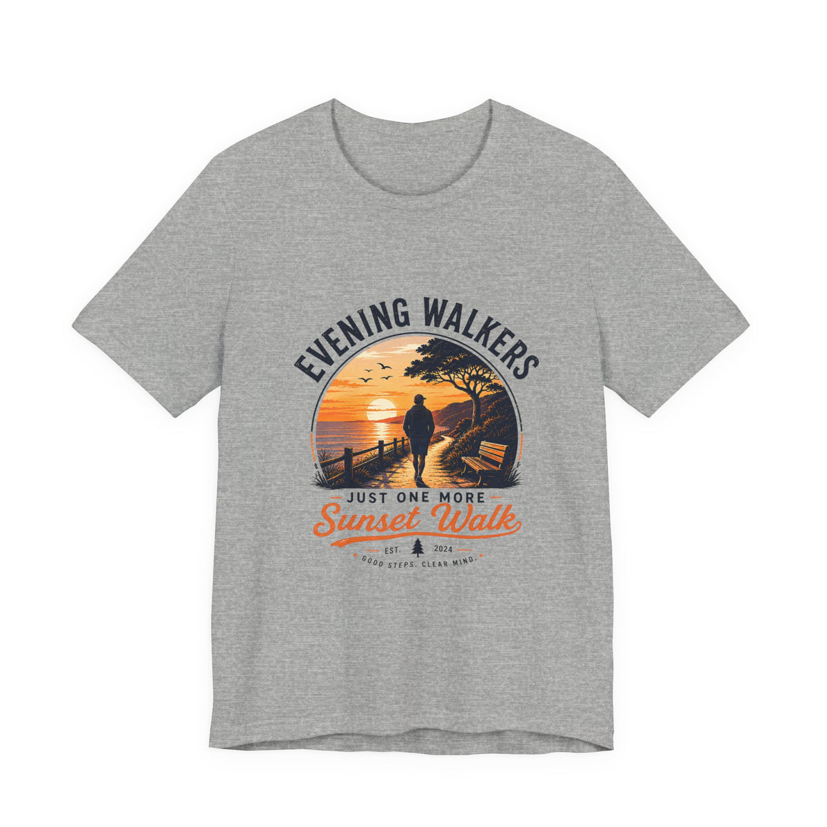 Evening Walkers Sunset Walk T-Shirt — Sunset Silhouette Tee