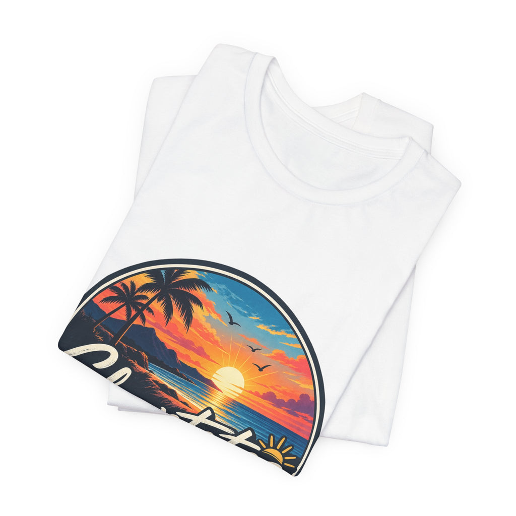 T-Shirt — 'Glowstates' Sunset Beach Graphic Tee
