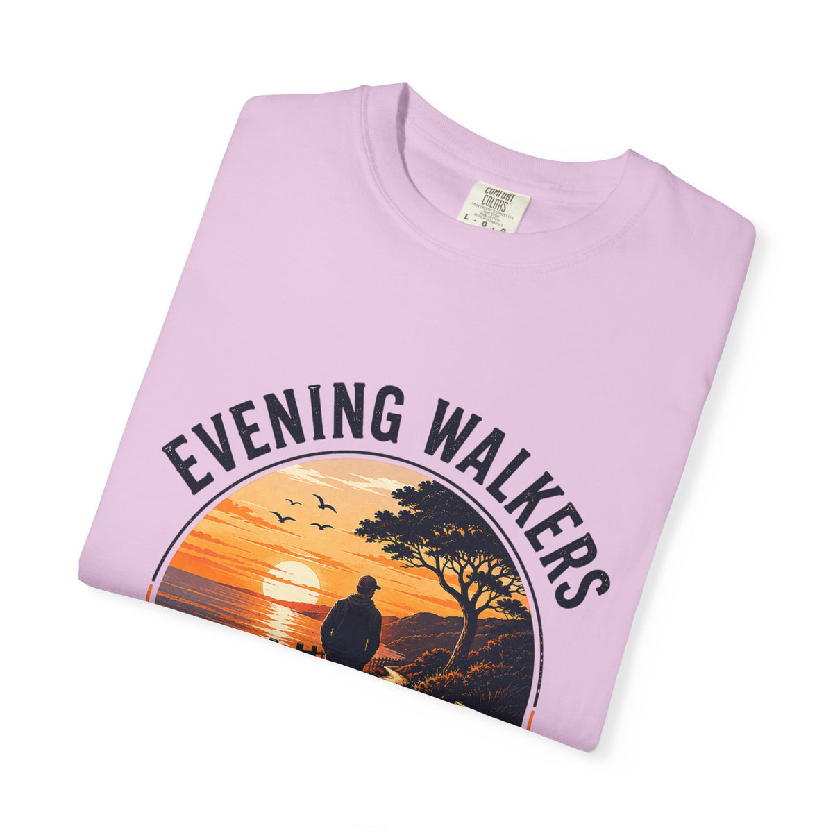 Sunset Walk T-Shirt — "Evening Walkers: Just One More Sunset Walk" Graphic Tee