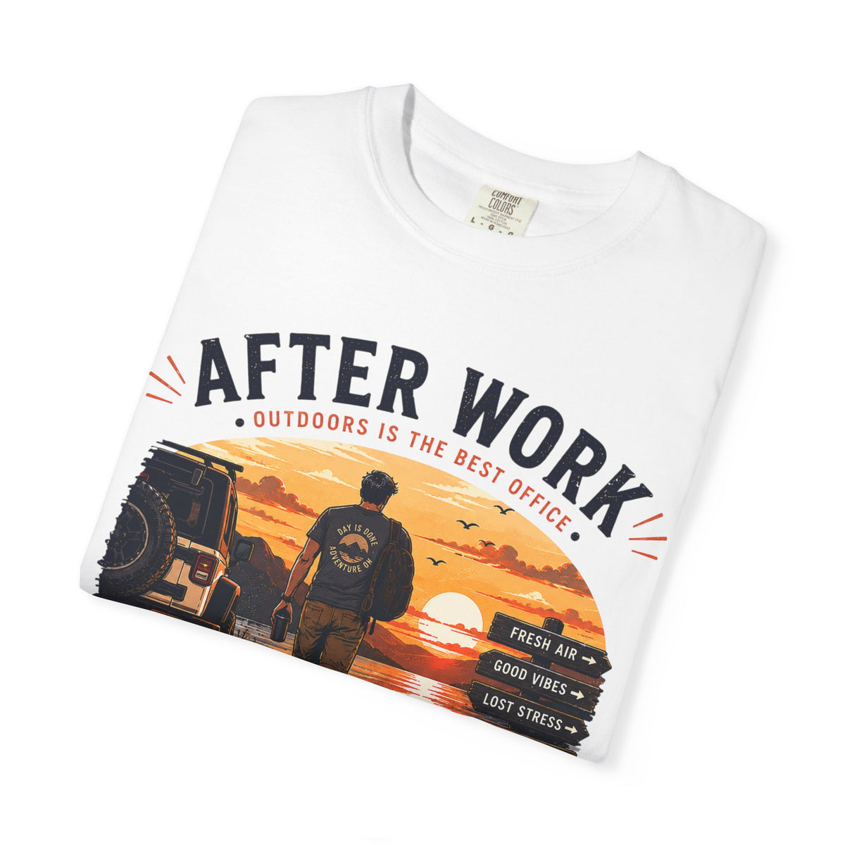 After Work Clock Out Watch Sunset T-Shirt