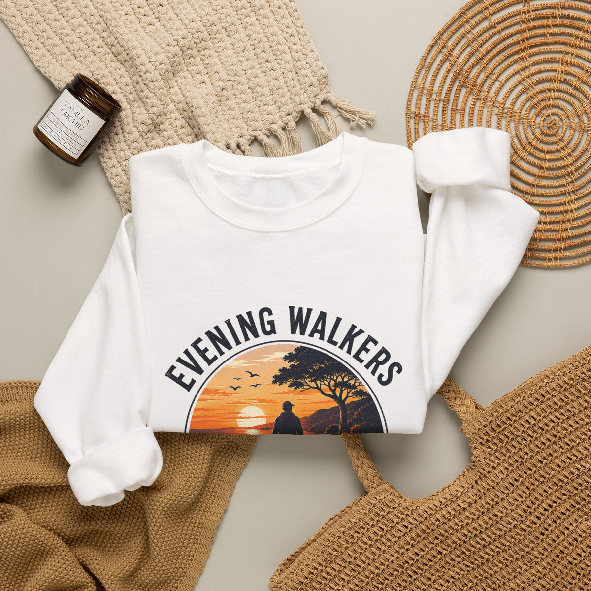 Evening Walkers Sweatshirt — "Just One More Sunset Walk" Crewneck
