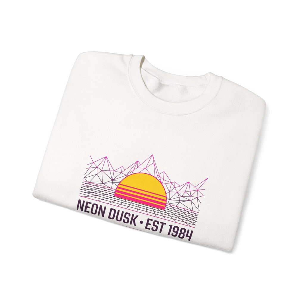 Neon Dusk Crewneck Sweatshirt – Retro Sunset Aesthetic