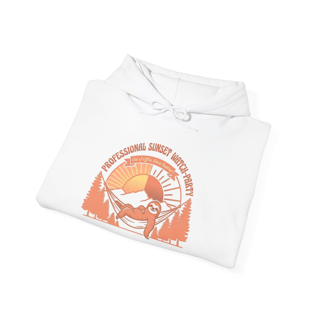 Hiking Sunrise Hoodie — Retro Mountain Adventure Sweatshirt