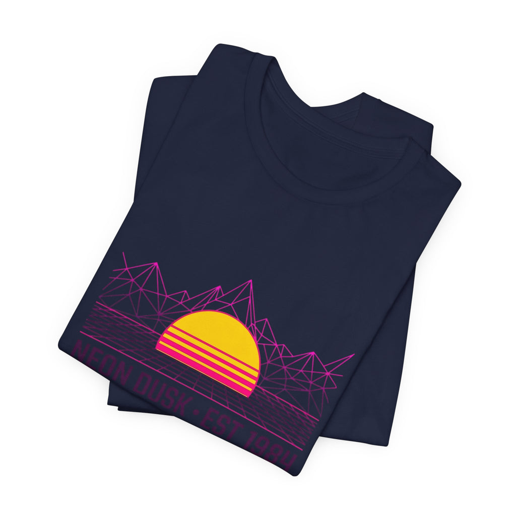Neon Dusk Retro Sunset Tee — "Neon Dusk • Est 1984"