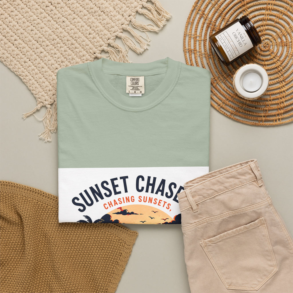 Sunset Chasers T-Shirt — 'Avoiding Responsibilities' Retro Van Beach Tee