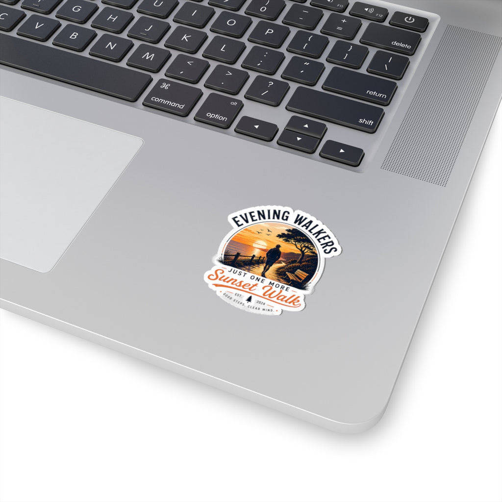 Evening Walkers Sunset Walk Sticker — Kiss-Cut Vinyl Decal