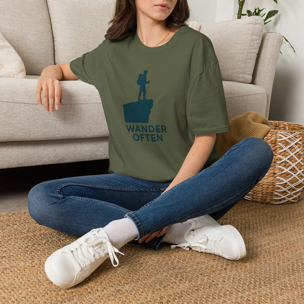 Hiker on Cliff T-Shirt