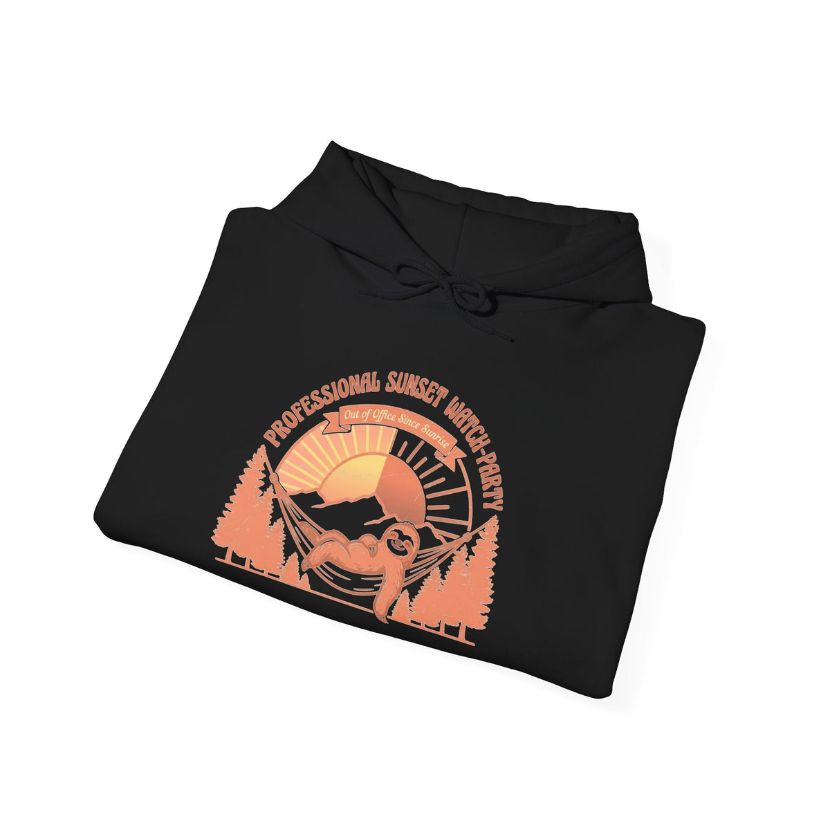 Hiking Sunrise Hoodie — Retro Mountain Adventure Sweatshirt