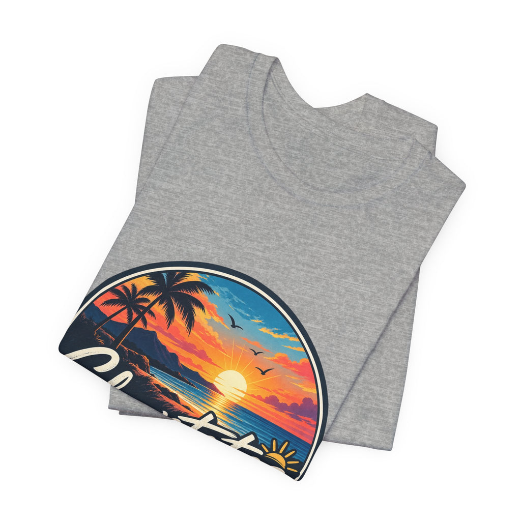 T-Shirt — 'Glowstates' Sunset Beach Graphic Tee