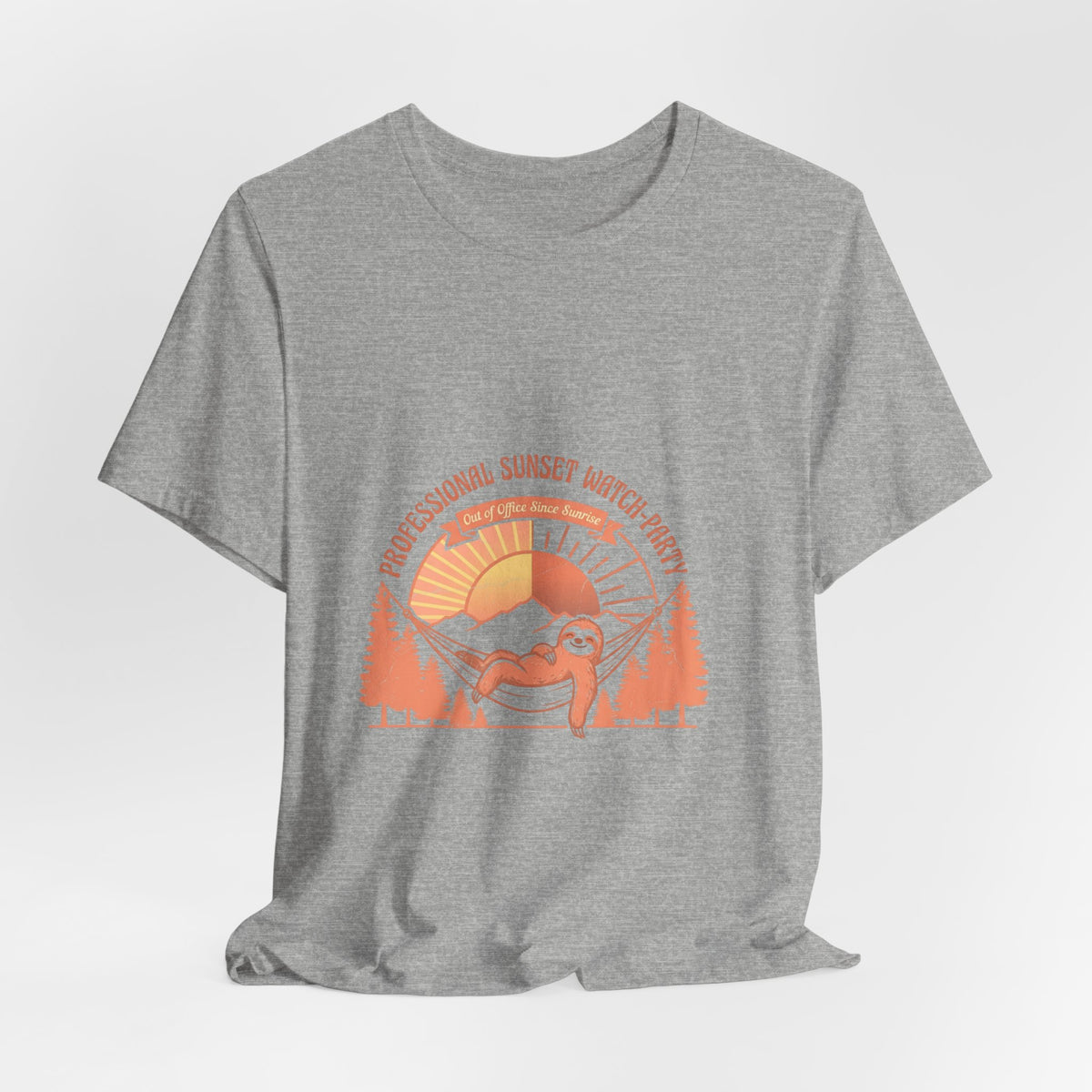Sunset Watch Party T-Shirt – Retro Sloth Sunset Graphic Tee