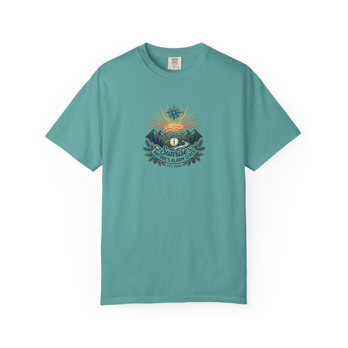 After Work Outdoors T-Shirt — "Clock Out. Watch Sunset." Fishing Sunset Tee