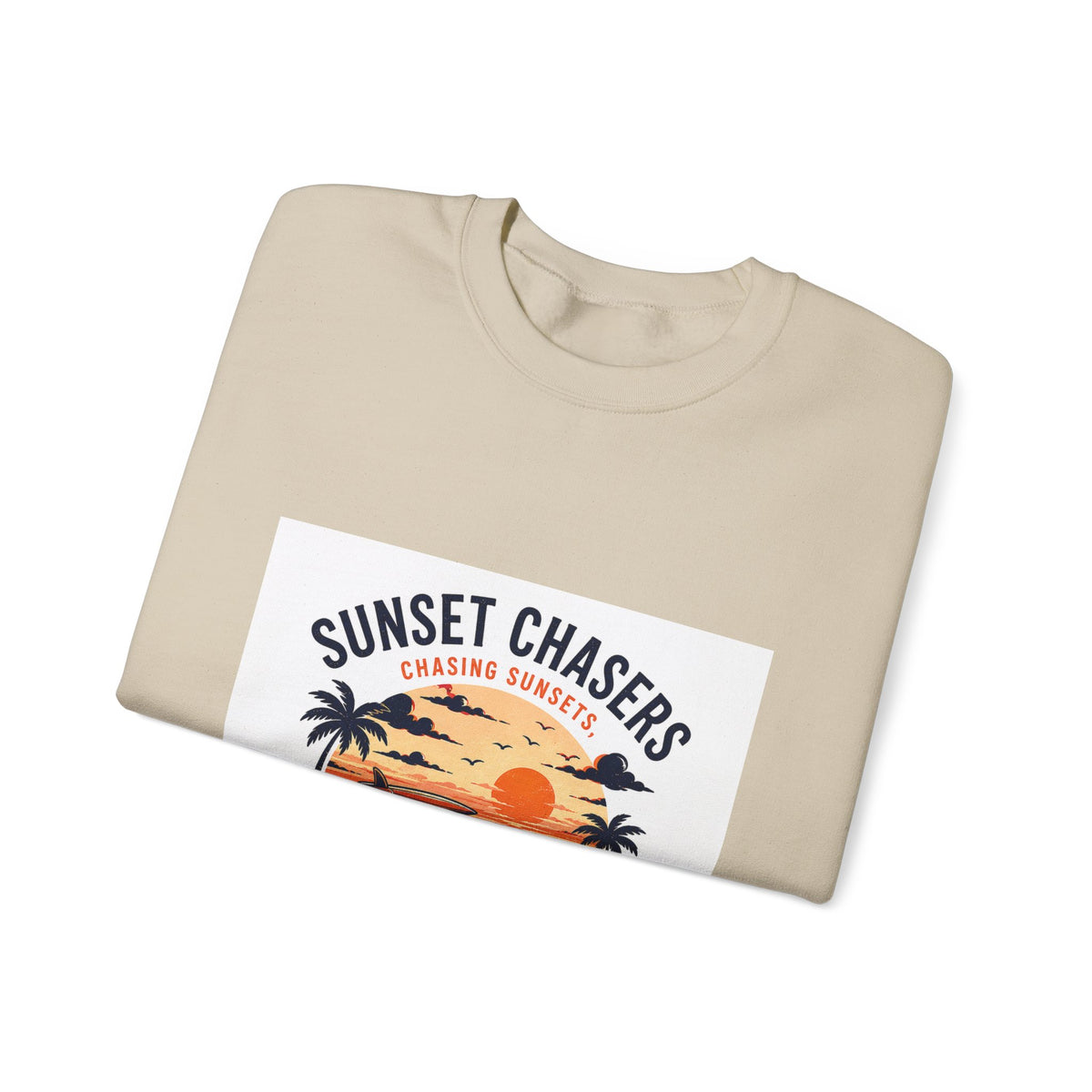 Sunset Chasers Crewneck Sweatshirt – "Avoiding Responsibilities" Retro Camper Design