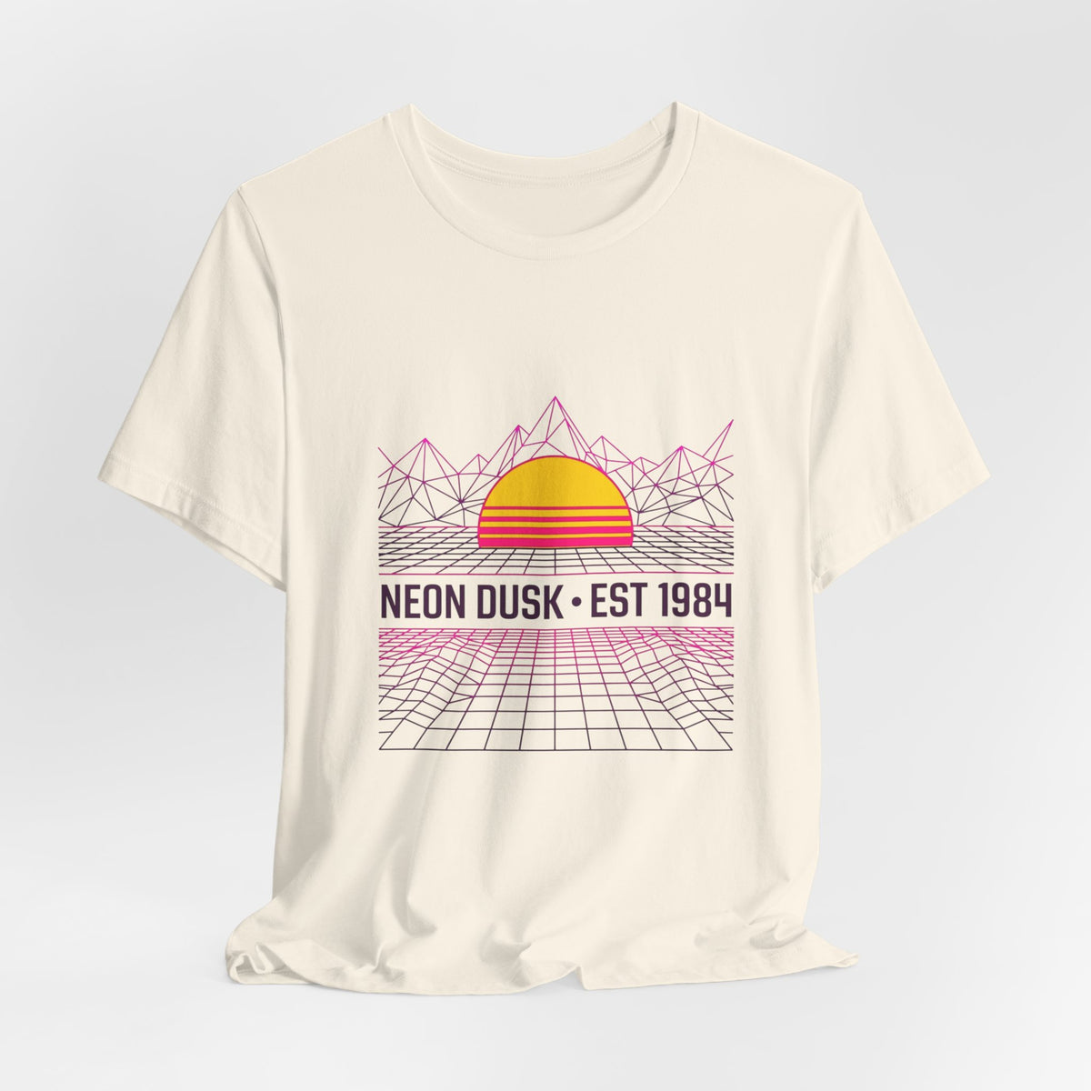 Neon Dusk Retro Sunset Tee — "Neon Dusk • Est 1984"
