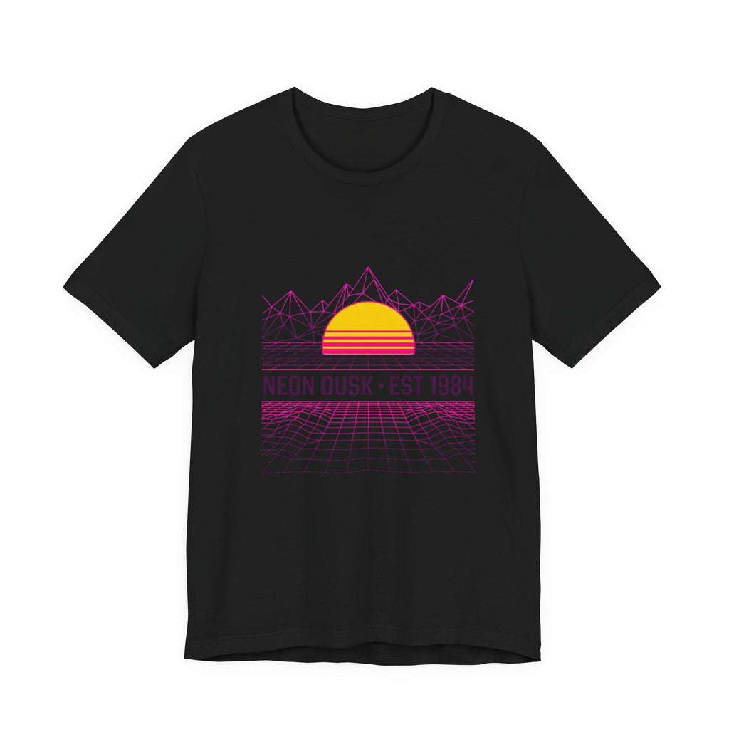Neon Dusk Retro Sunset Tee — "Neon Dusk • Est 1984"