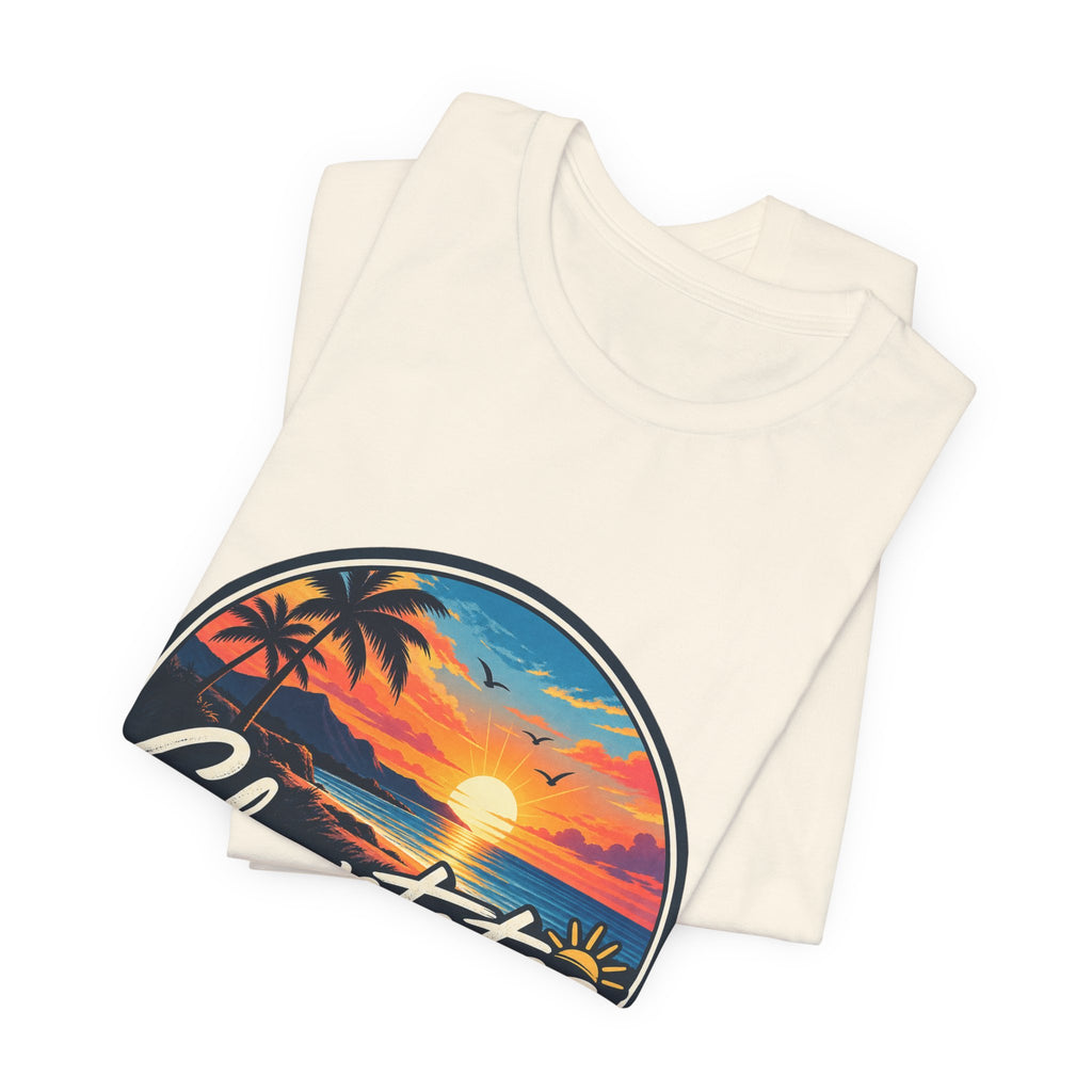 T-Shirt — 'Glowstates' Sunset Beach Graphic Tee