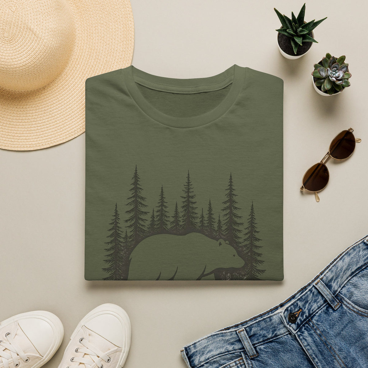 Forest Bear Silhouette T-Shirt
