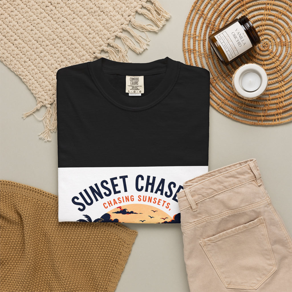Sunset Chasers T-Shirt — 'Avoiding Responsibilities' Retro Van Beach Tee
