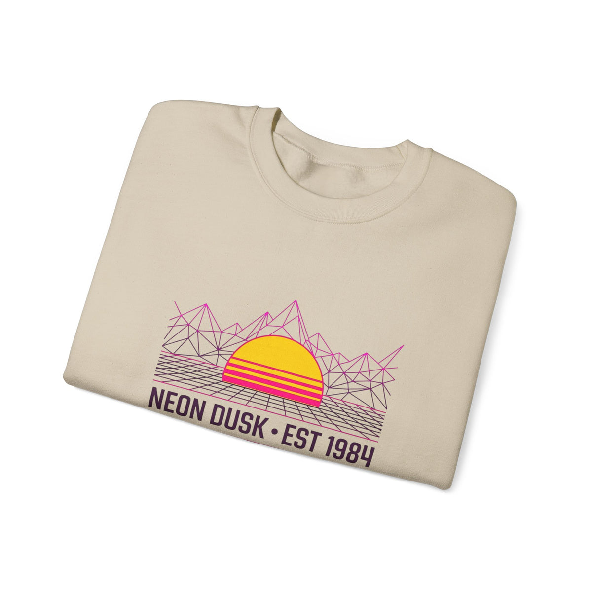 Neon Dusk Crewneck Sweatshirt – Retro Sunset Aesthetic