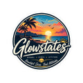 Glowstates Sunset Beach Sticker — Tropical Laptop Vinyl Kiss-Cut