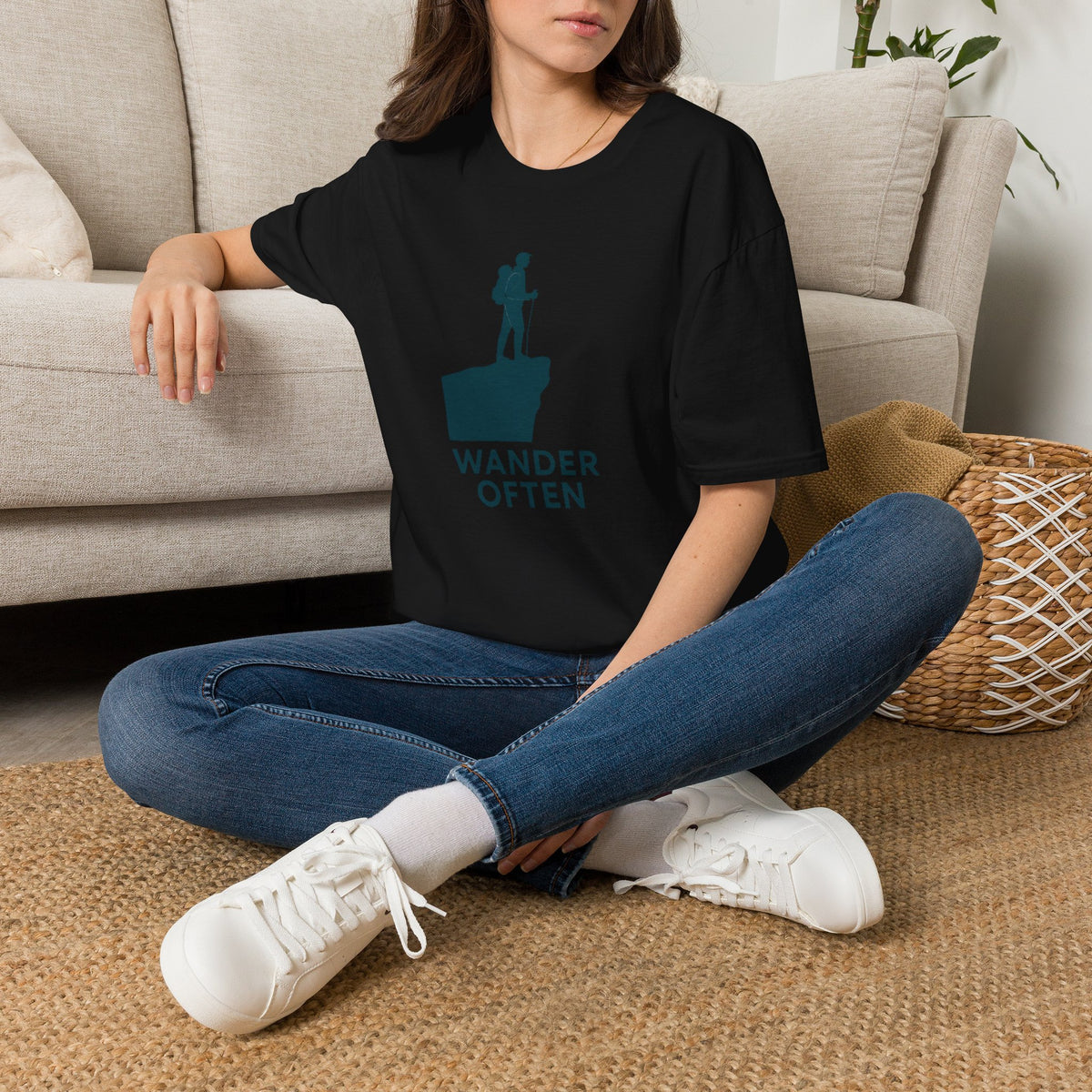 Hiker on Cliff T-Shirt