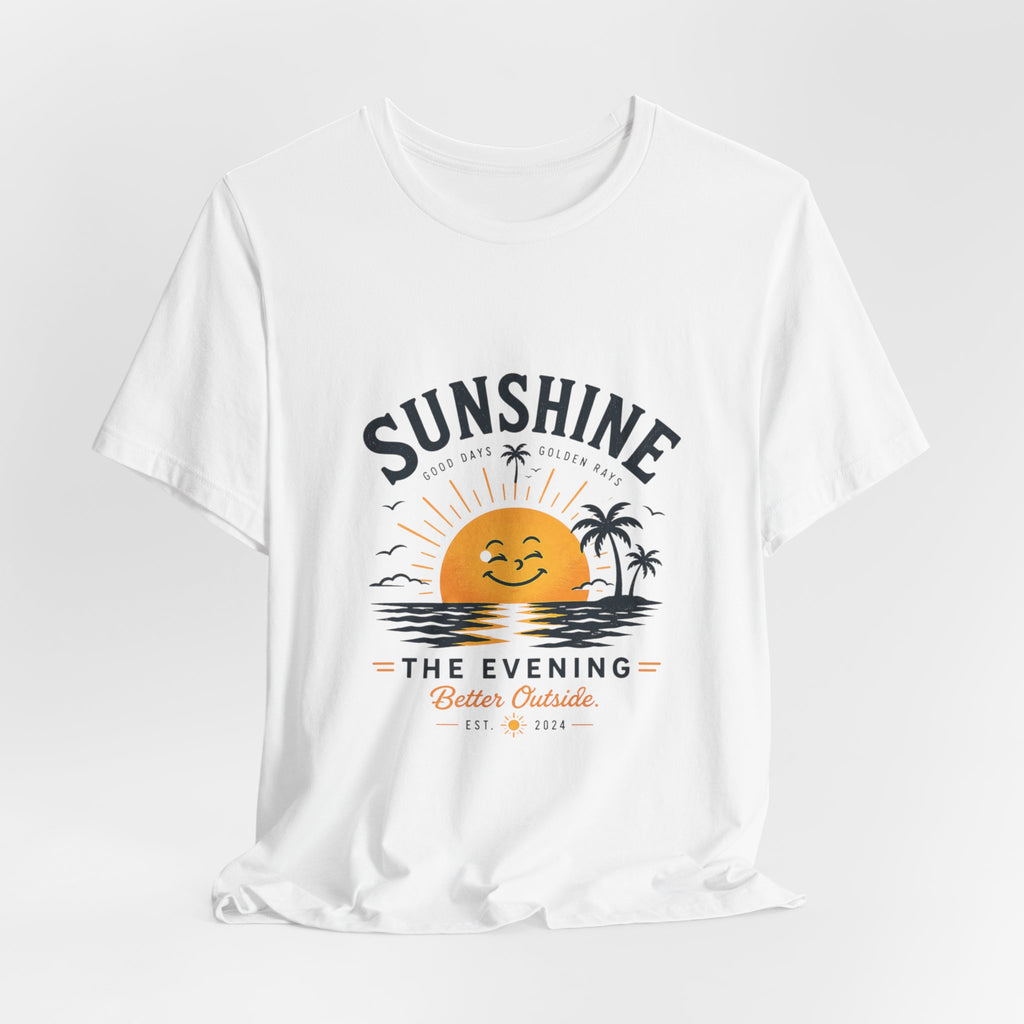 Sunshine Sunset Graphic Tee — 'Sunshine The Evening' Beach T-Shirt