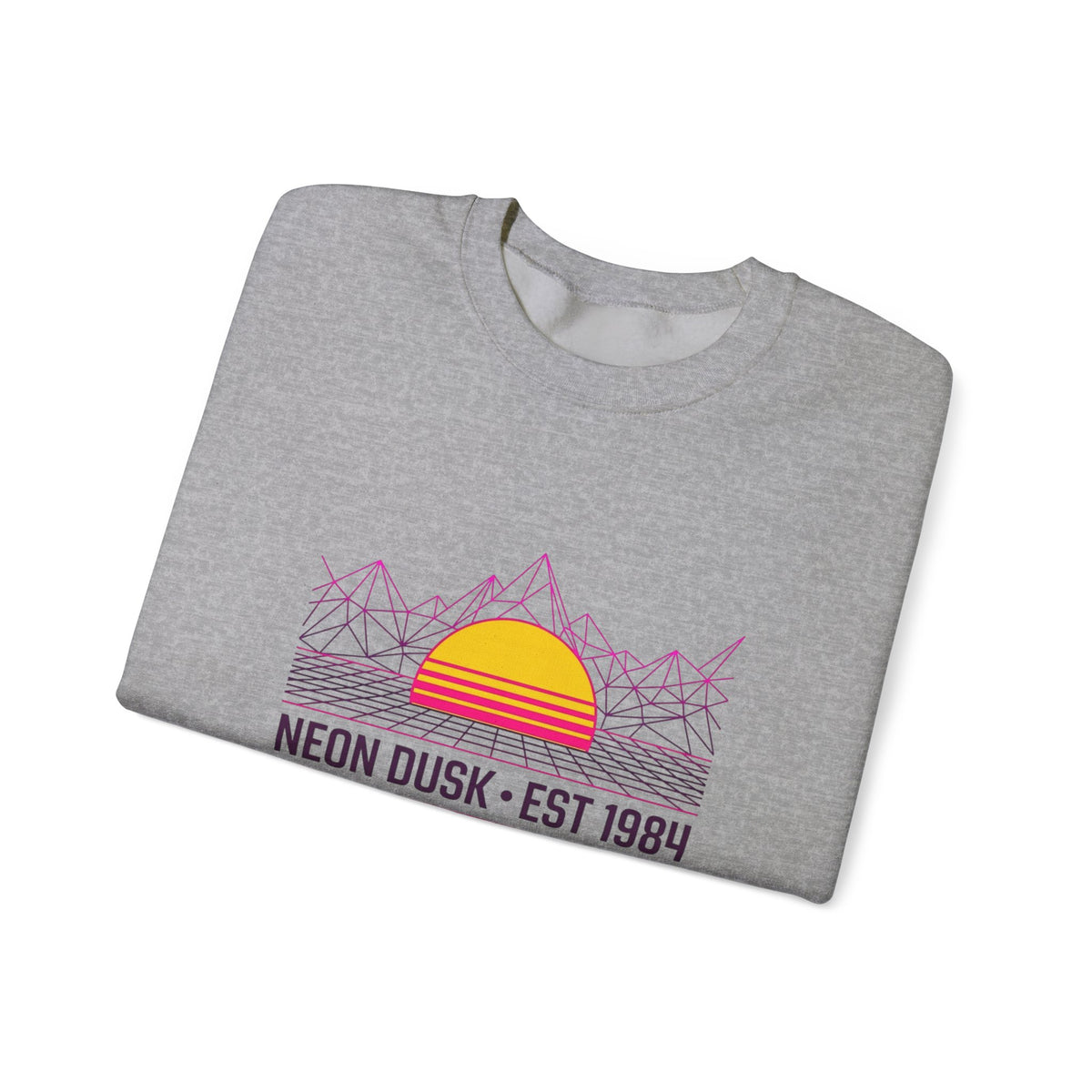 Neon Dusk Crewneck Sweatshirt – Retro Sunset Aesthetic