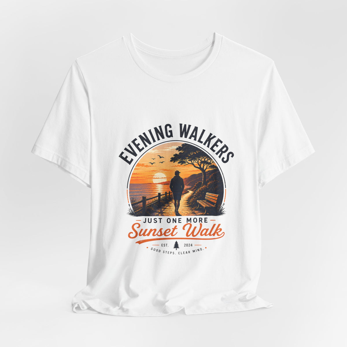 Evening Walkers Sunset Walk T-Shirt — Sunset Silhouette Tee