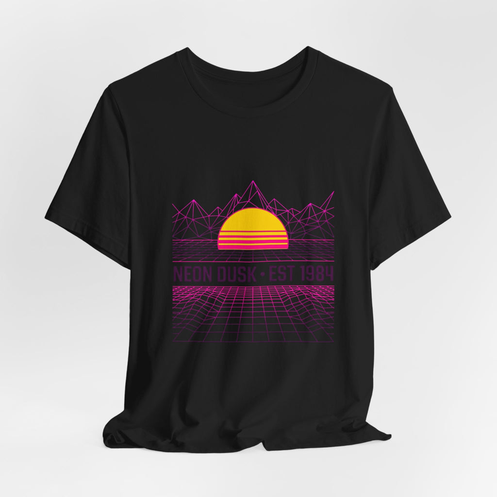 Neon Dusk Retro Sunset Tee — "Neon Dusk • Est 1984"