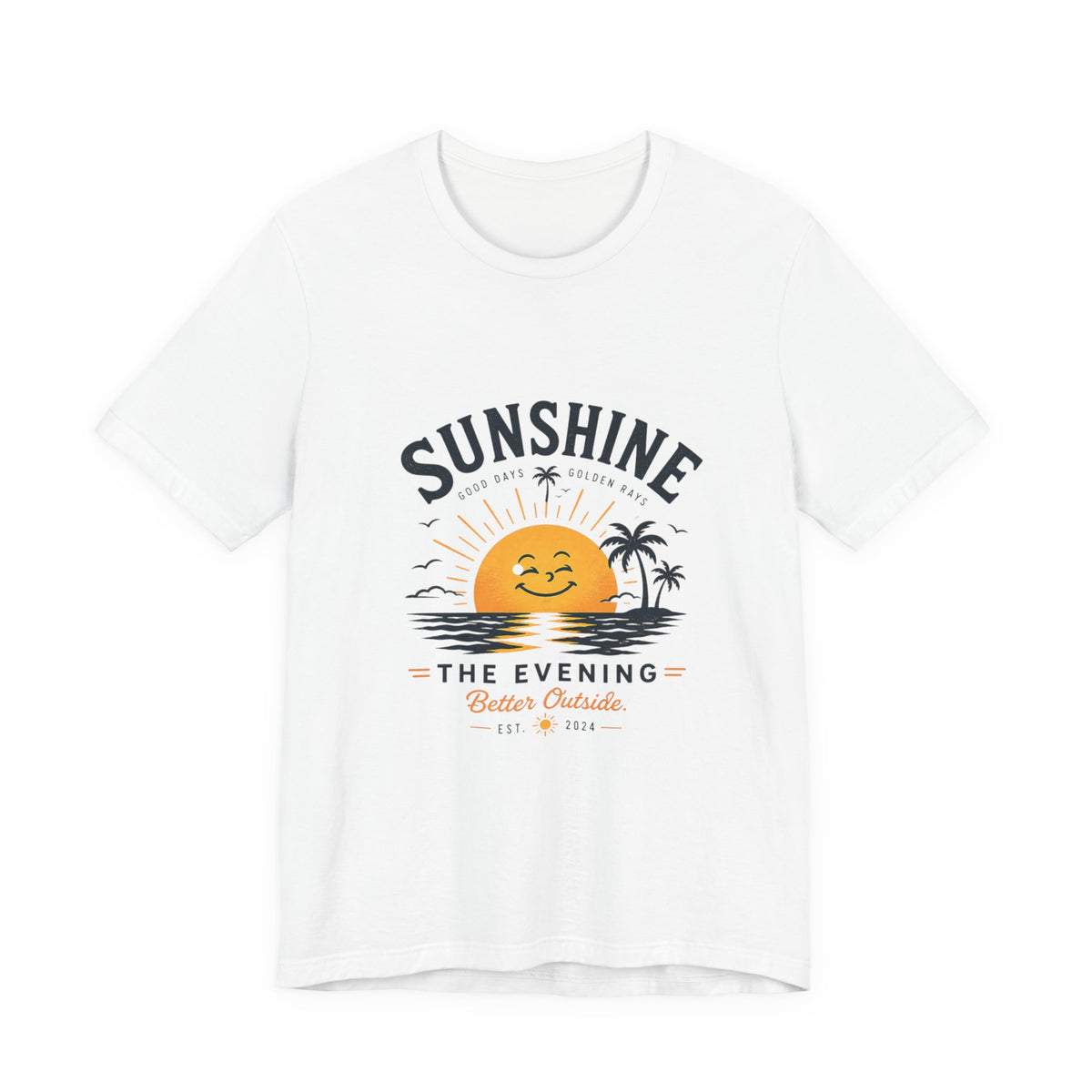 Sunshine Sunset Graphic Tee — 'Sunshine The Evening' Beach T-Shirt