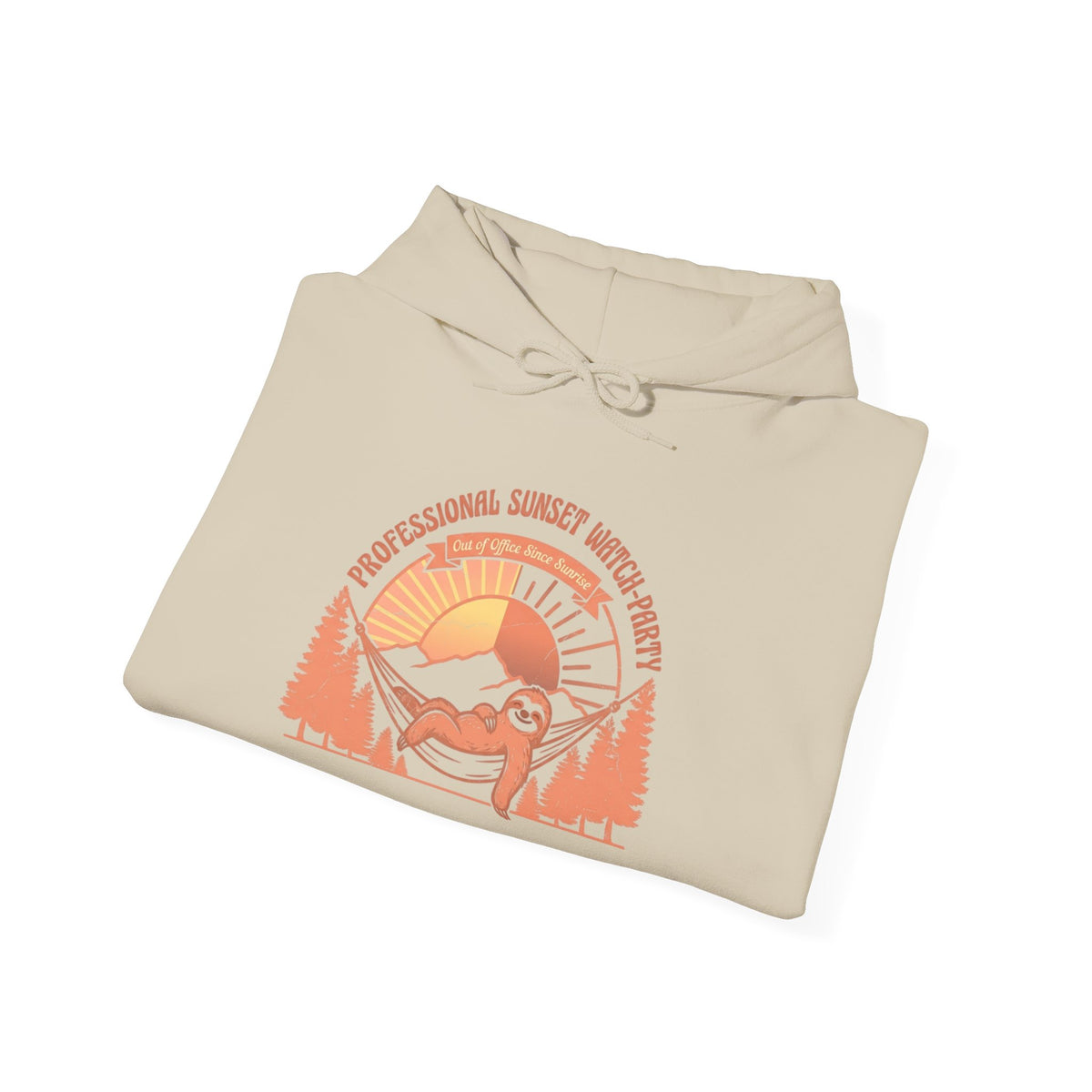 Hiking Sunrise Hoodie — Retro Mountain Adventure Sweatshirt