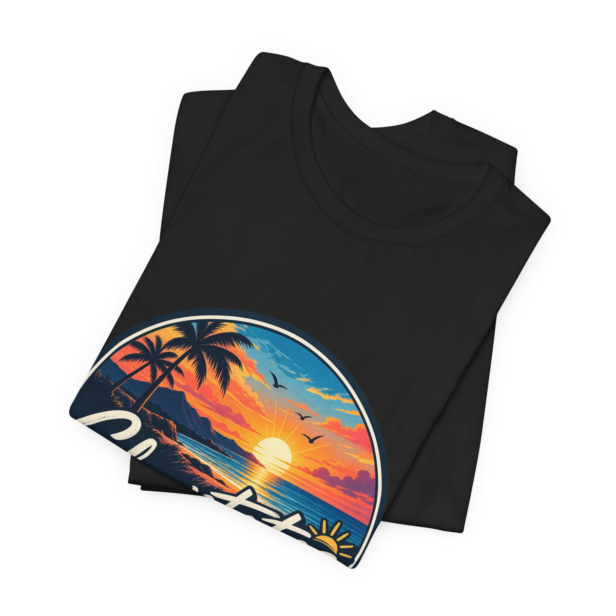 T-Shirt — 'Glowstates' Sunset Beach Graphic Tee