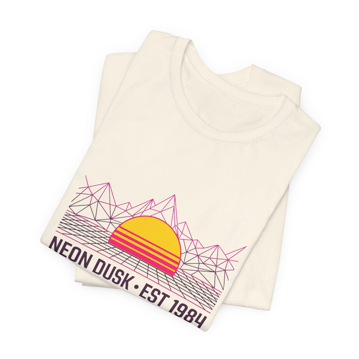 Neon Dusk Retro Sunset Tee — "Neon Dusk • Est 1984"