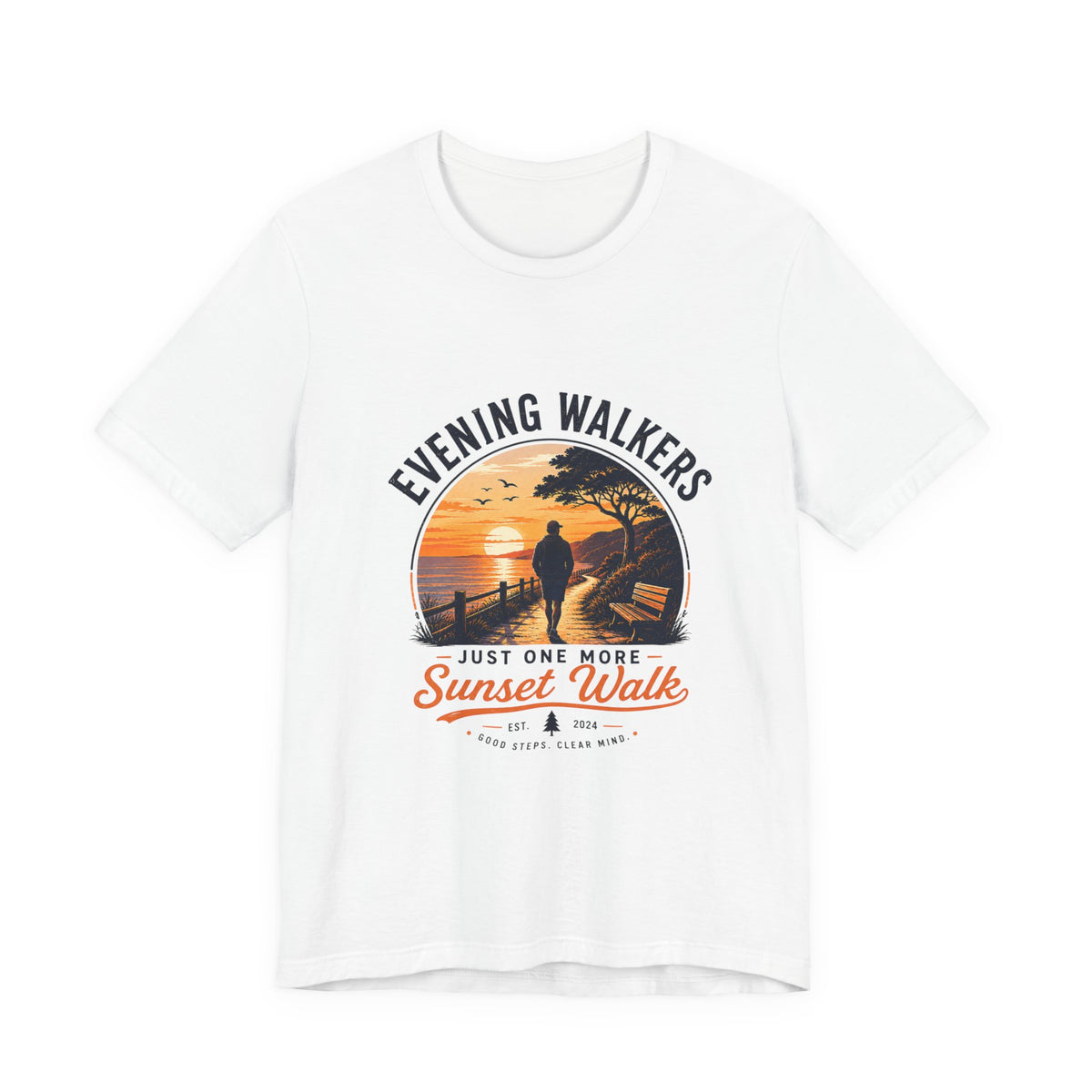 Evening Walkers Sunset Walk T-Shirt — Sunset Silhouette Tee